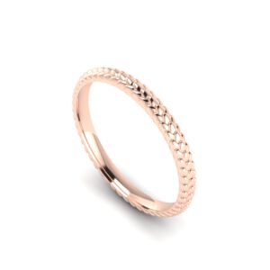 Rose gold detailed snakeskin ring