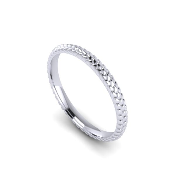 White gold snakeskin ring