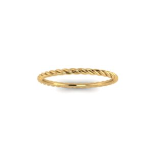 Yellow gold twisted ring