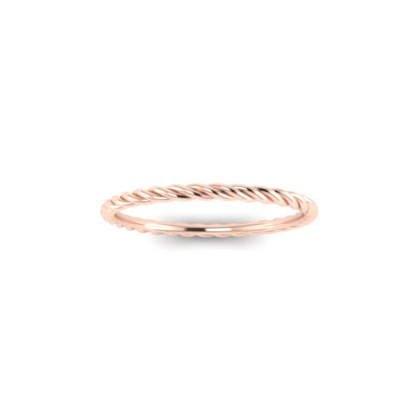 Rose gold twisted stackable ring