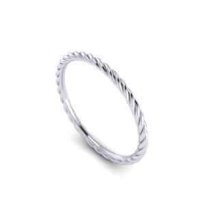 White gold twisted ring