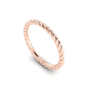 Rose gold wide twisted ring