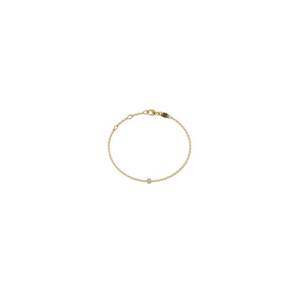 Yellow gold baby and children's diamond bracelet