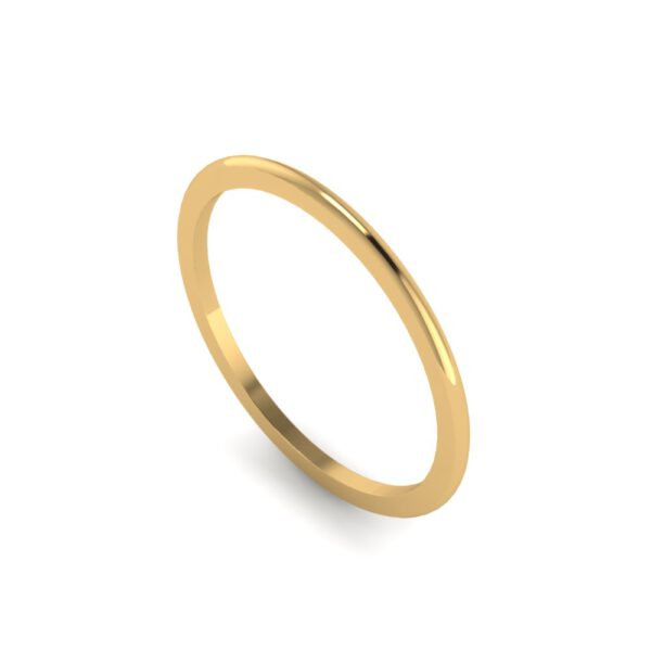 Yellow gold basic stackable ring
