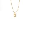 Basic Initials yellow gold number pendant 2