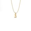 Basic Initials yellow gold number pendant 3