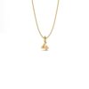 Basic Initials yellow gold number pendant 4