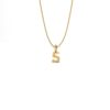 Basic Initials yellow gold number pendant 5