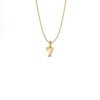 Basic Initials yellow gold number pendant 7