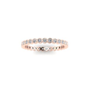 Rose gold round diamond eternity ring