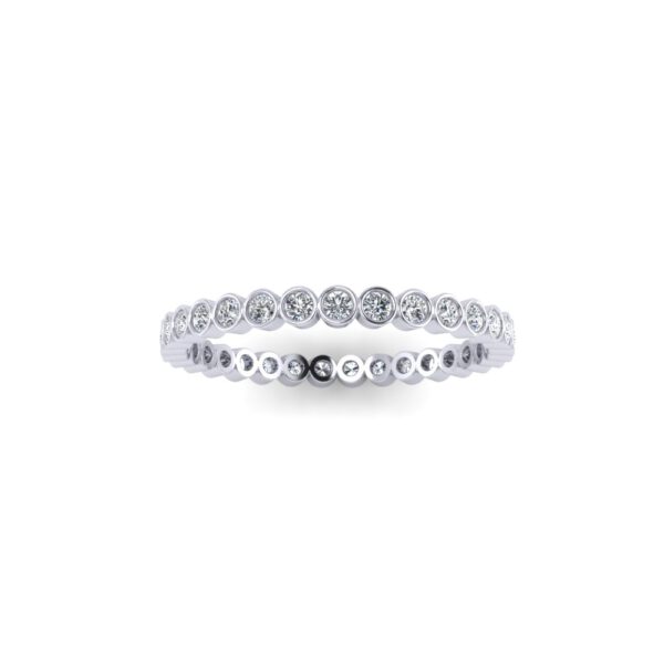 White gold round diamond eternity ring