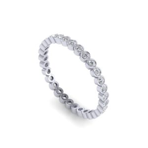 White gold round diamond eternity ring side