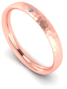 Roodgouden diamanten ring Basic Wedding Rings