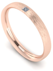 Rosegouden diamanten trouwring Basic Wedding Rings